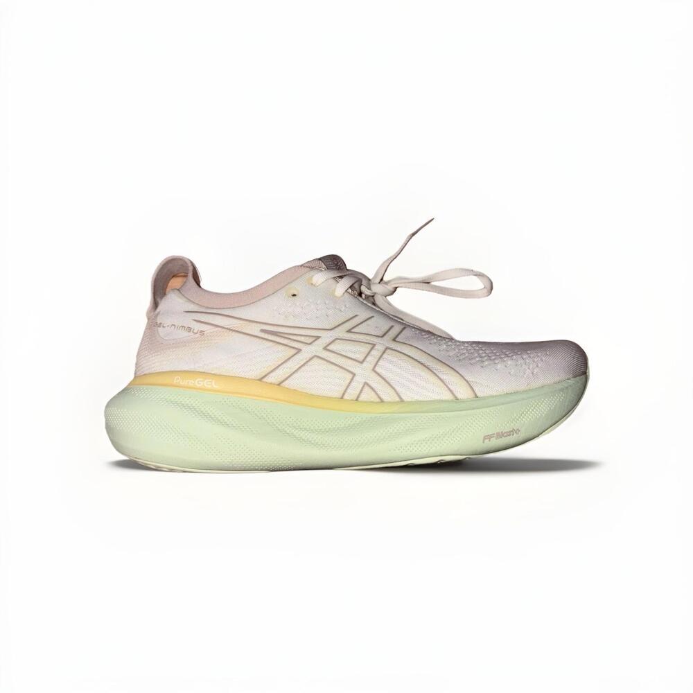 Asics Gel Nimbus 25 Women’s Size 8 White Running Shoes Walking Gym Comfort